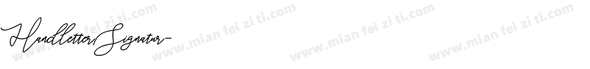 Handletter Signatur字体转换